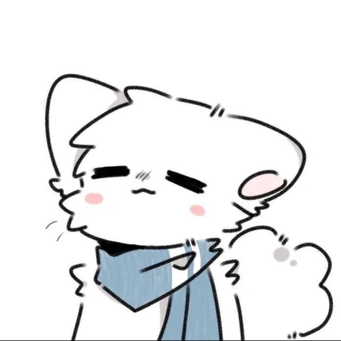 kawaii white cat pfps