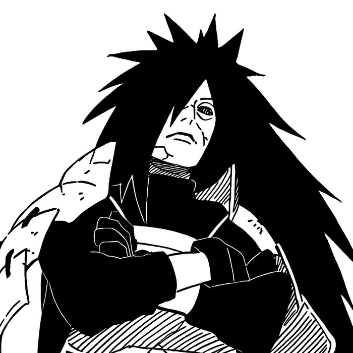 madara black and white pfp