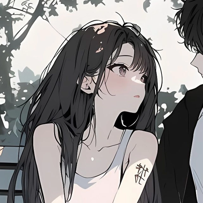 matching pfp couple dp for instagram cartoon girl