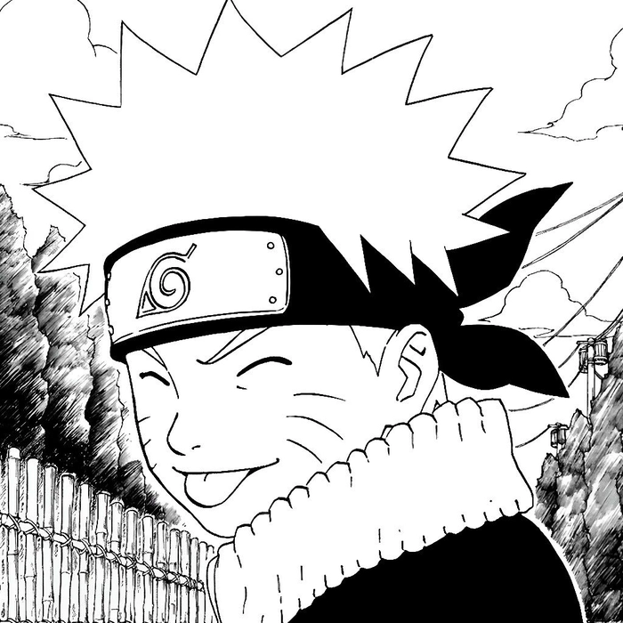 naruto pfp black and white