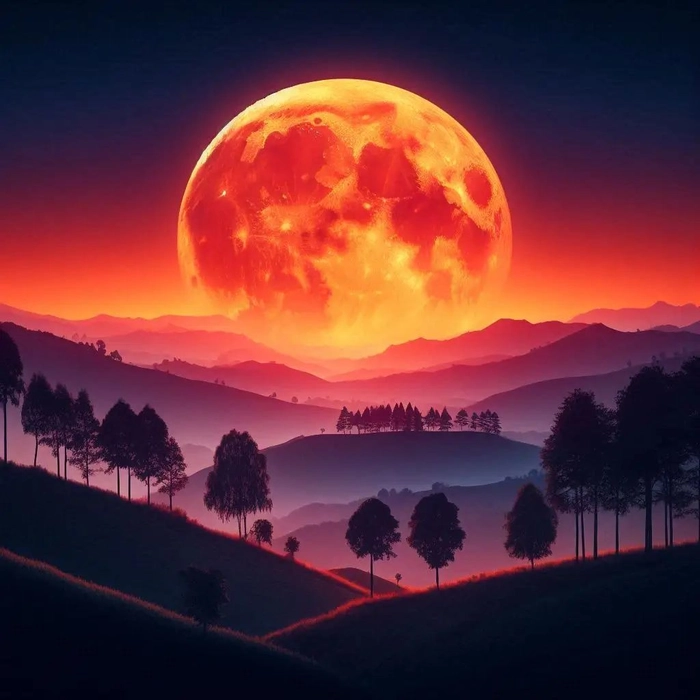 orange moon images