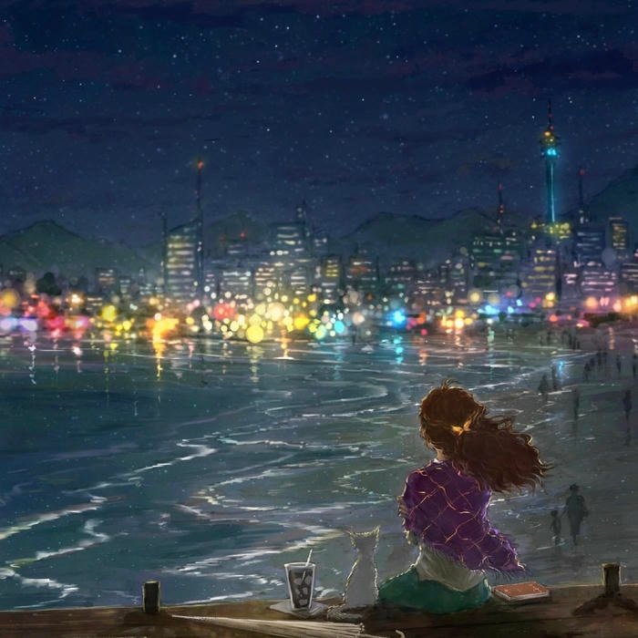 peaceful aesthetic avatar with dreamy muted palette