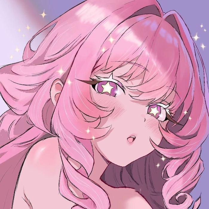 pink anime girl pfp