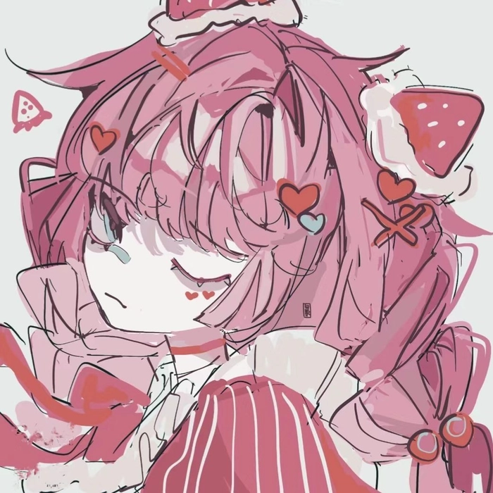 pink anime girl pfp