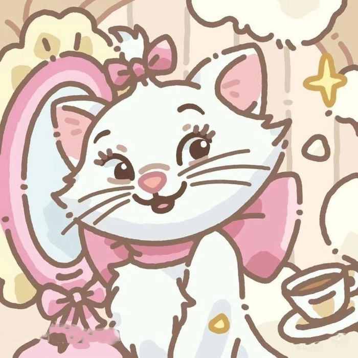 pink pfp cat