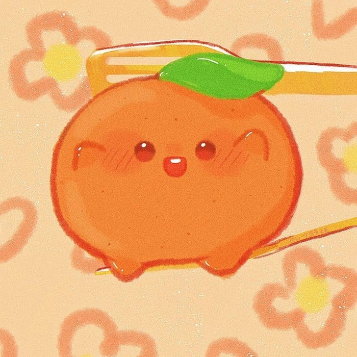 preppy orange pfp