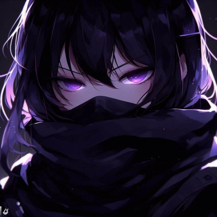 purple anime eye pfp