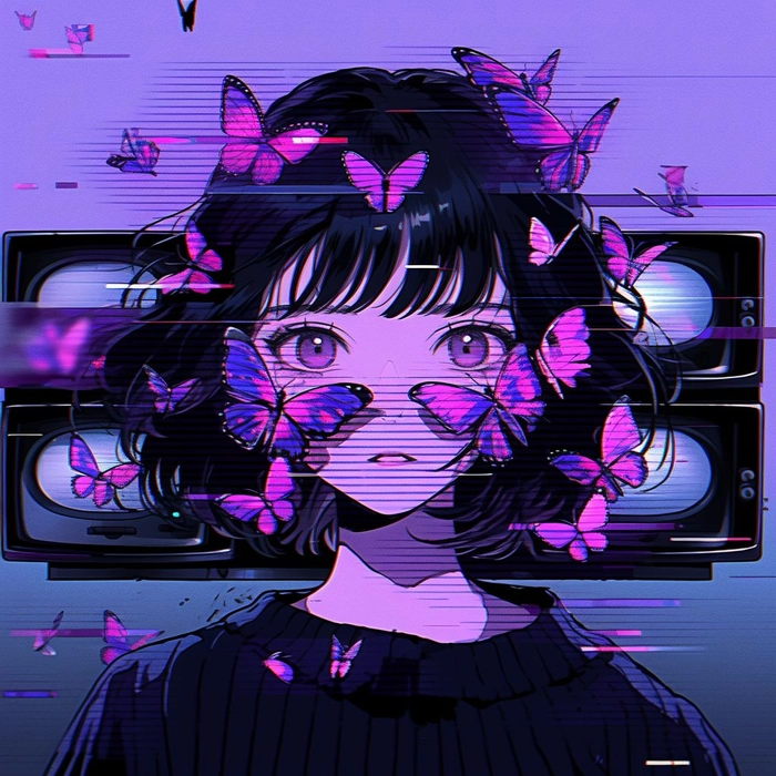 purple butterfly pfp