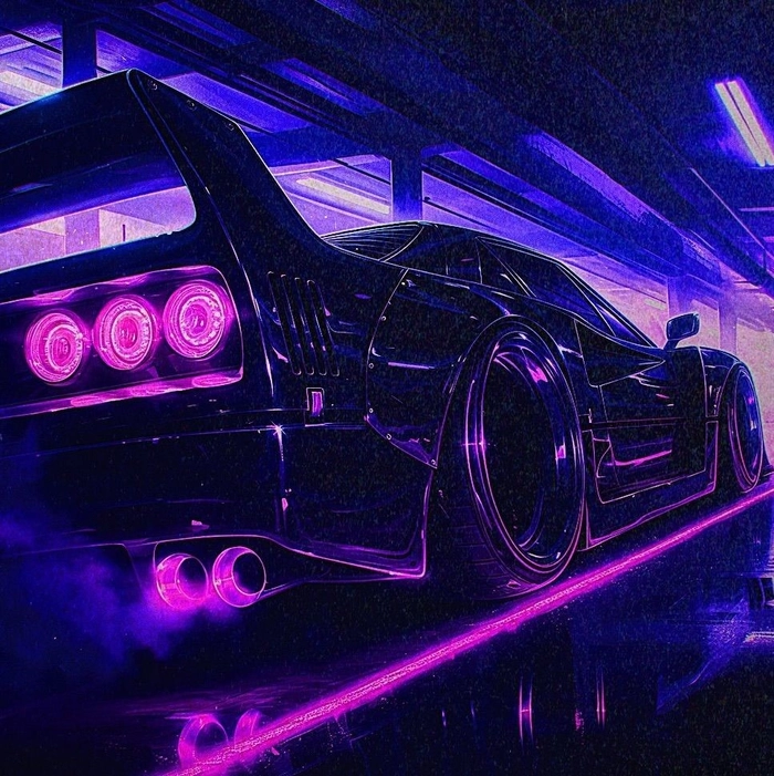 purple pfp car