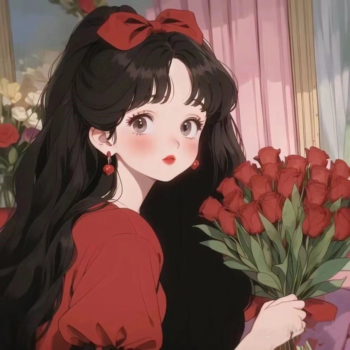 red coquette pfp