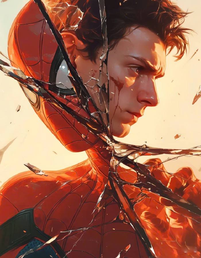 red mask spider man pfp portrait