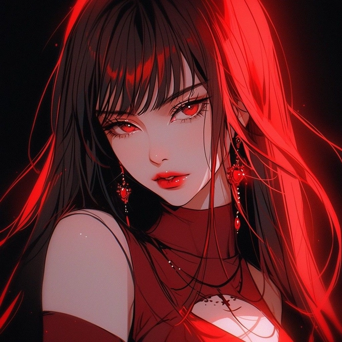 red pfp anime