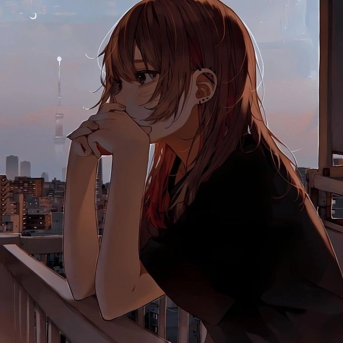 sad anime girls pfp