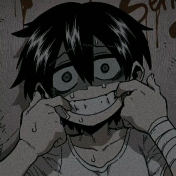 sad anime pfp fake smile