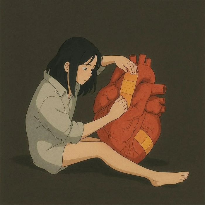 sad broken heart pfp