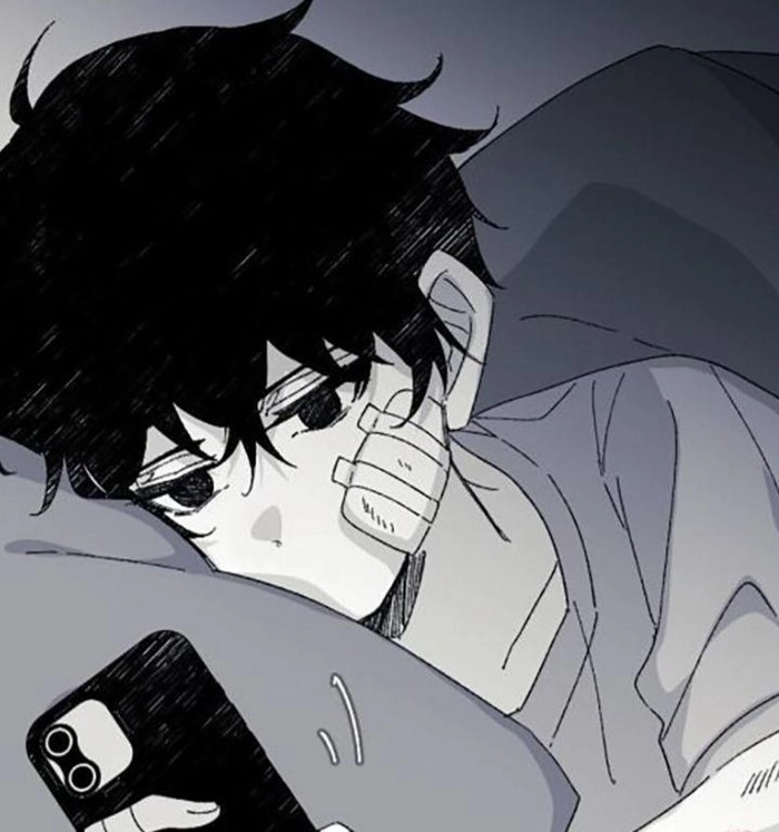 sad emo anime boy pfp cute