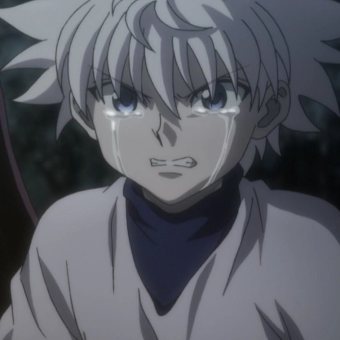 sad killua pfp