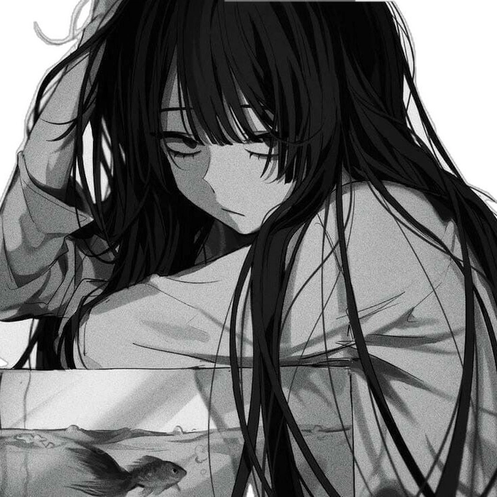 sad pfp cute dark anime aesthetic