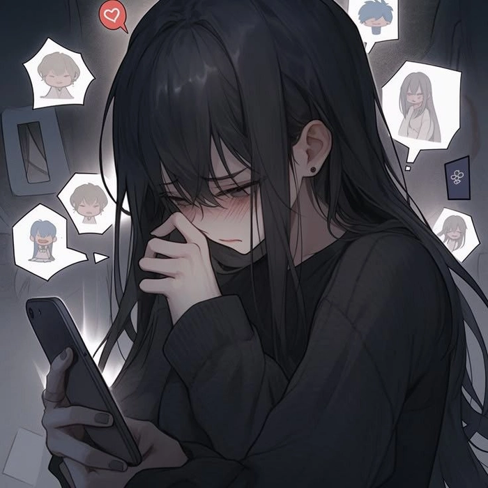 sad pfps anime