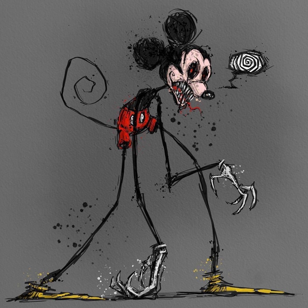 scary mickey mouse pfp