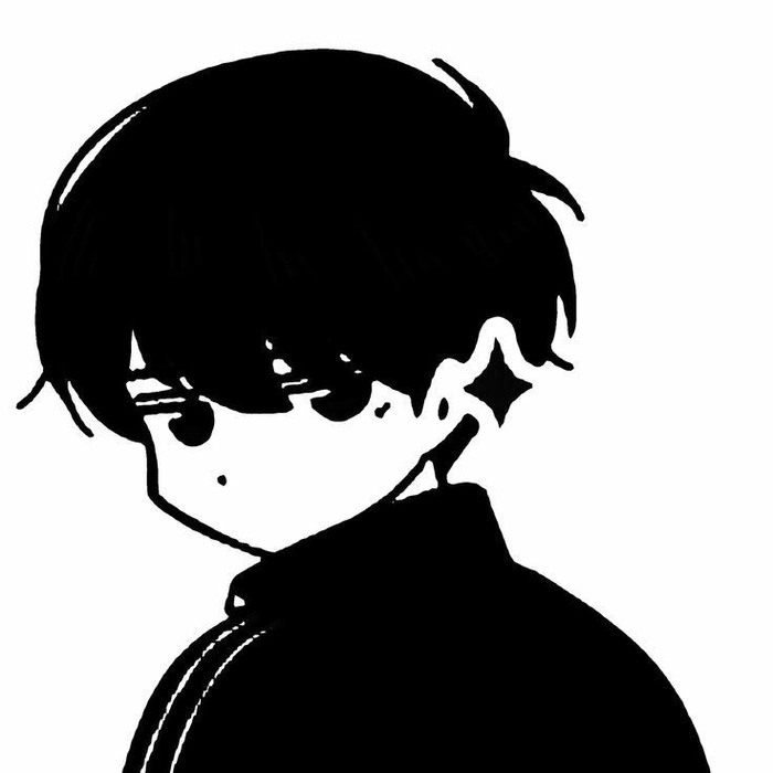 simple black and white pfp