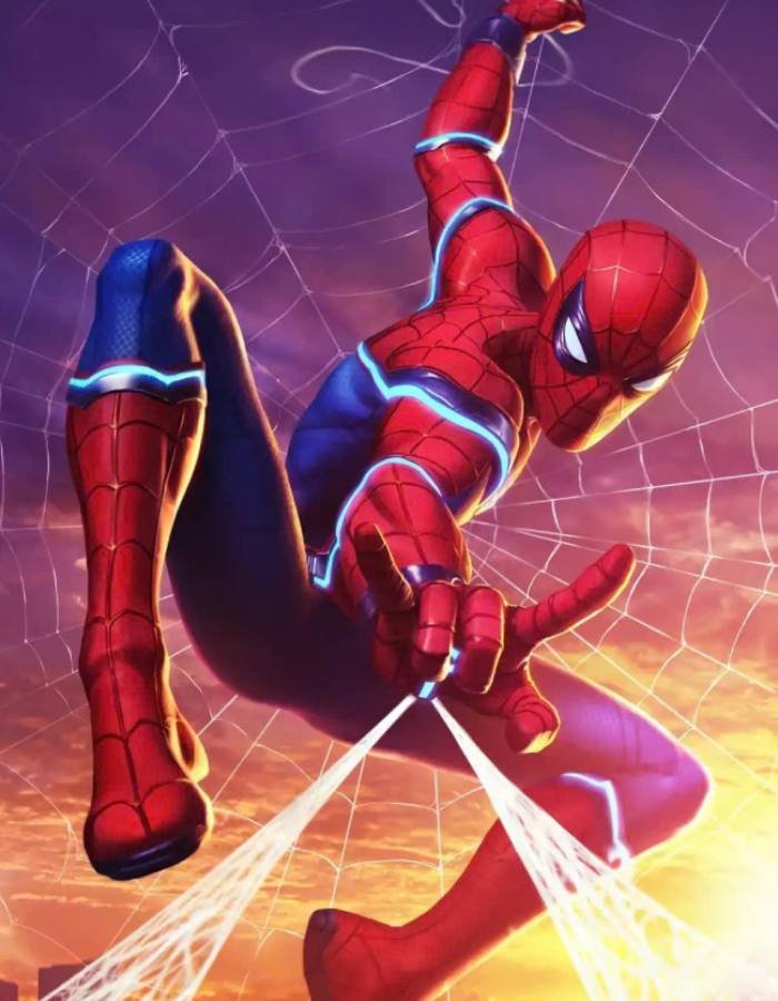 simple superhero portrait spider man pfp
