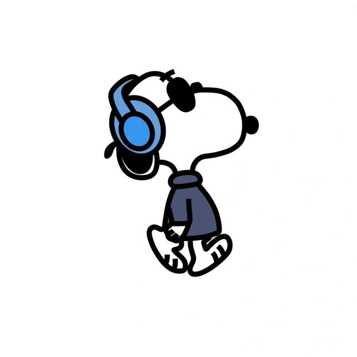 snoopy with headphones pfp