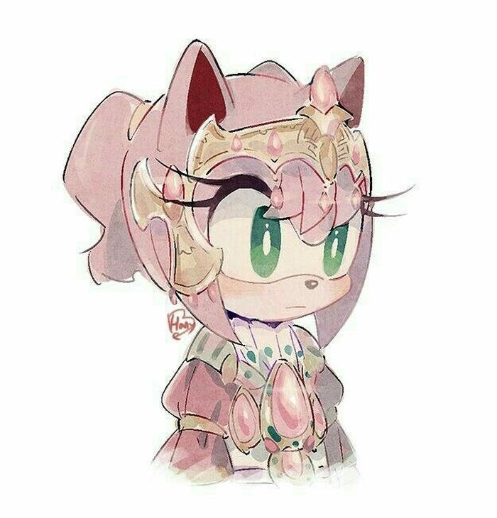 soft aesthetic amy rose pfp artwork