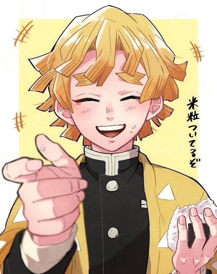 soft zenitsu pfp with pastel light effects