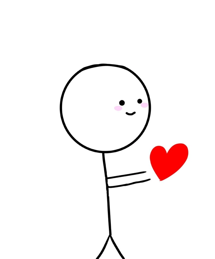 stickman heart pfp