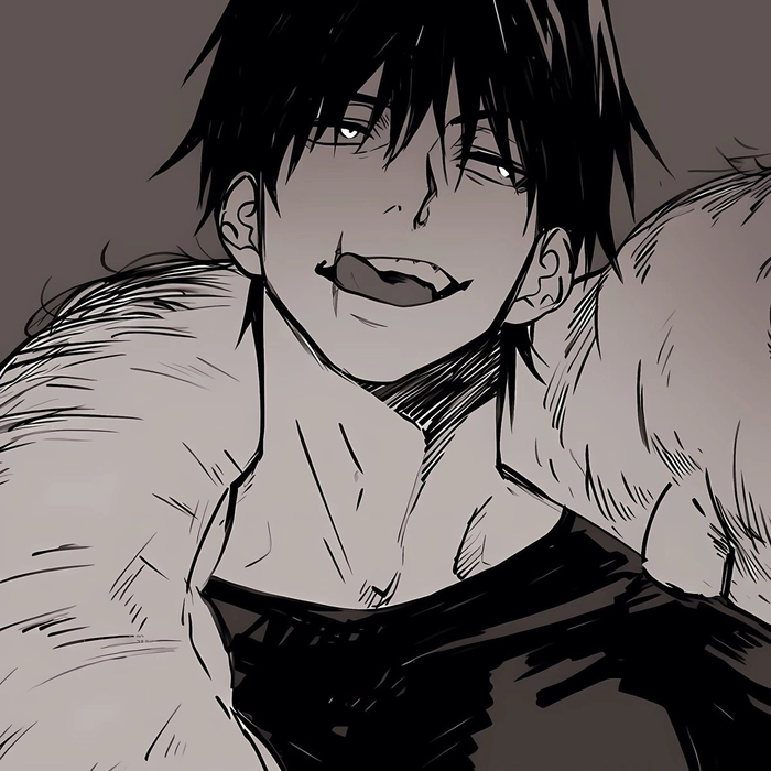toji black and white pfp