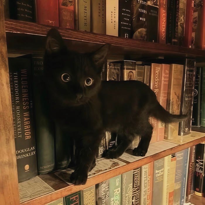 vintage aesthetic black cat pfp grainy tone