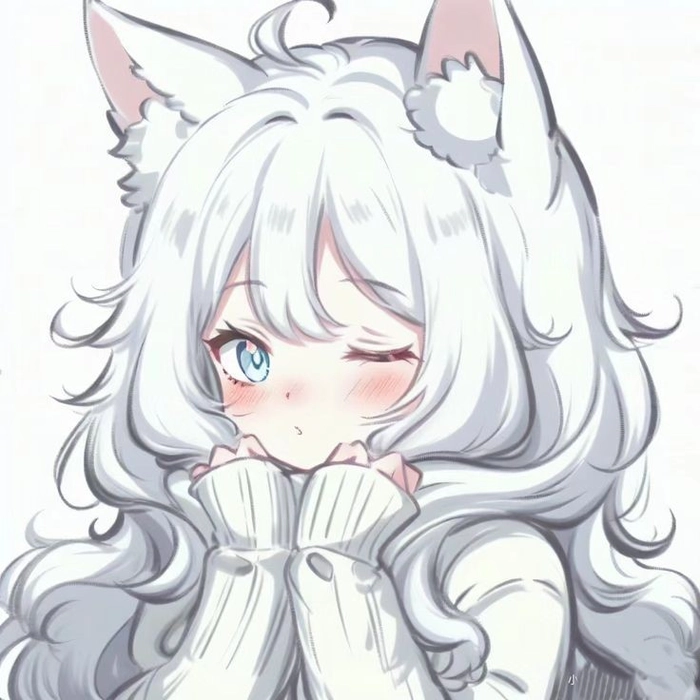 white cat anime pfp