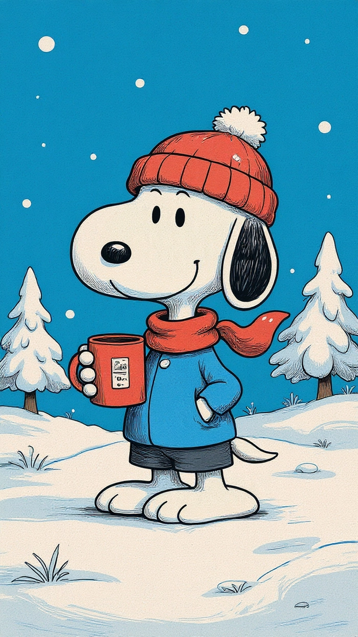 winter snoopy pfp