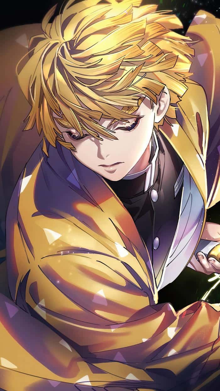 zenitsu pfp with soft glowing anime aesthetic