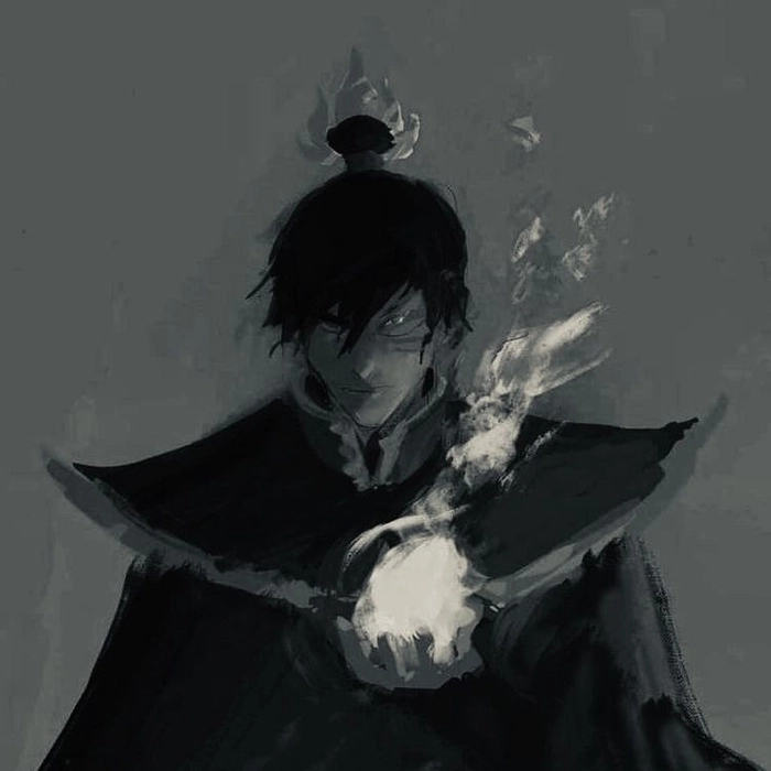 zuko pfp black and white