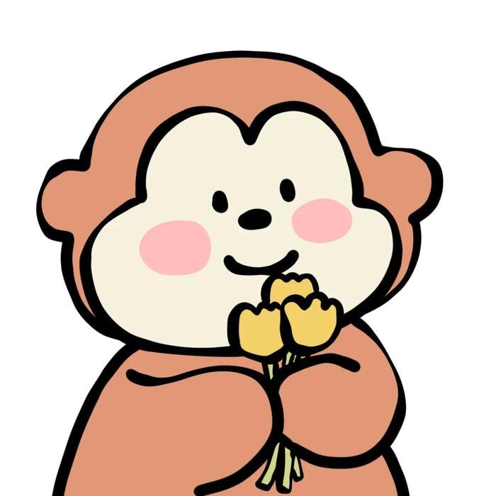 adorable monkey icon