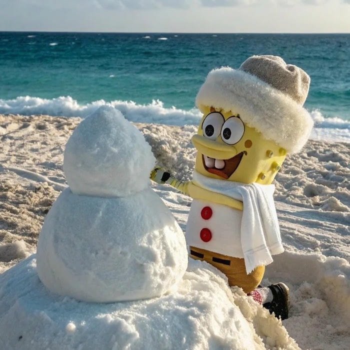 avatar cute nặn người tuyết