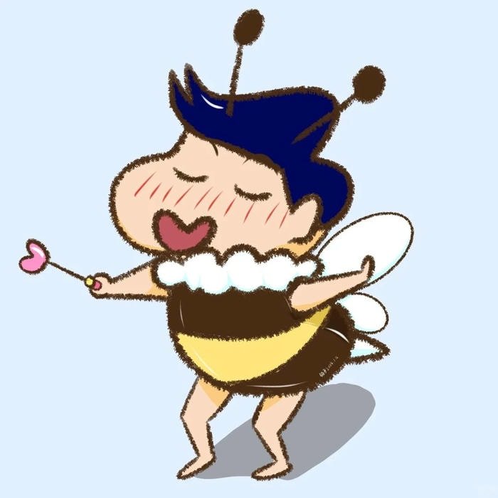 bee doodle icon