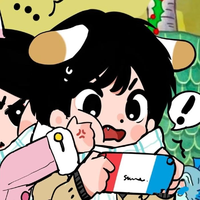 cute matching cartoon icons boy