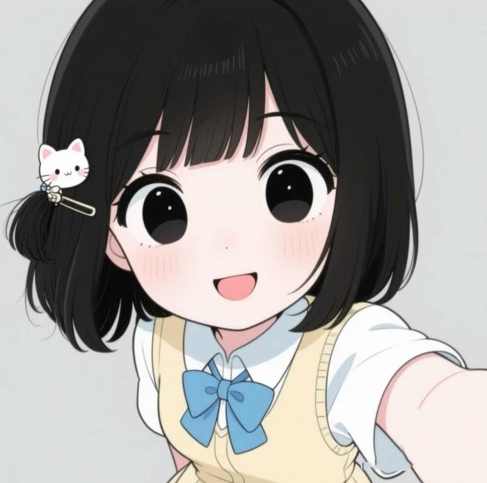 cute matching dp cartoon girl