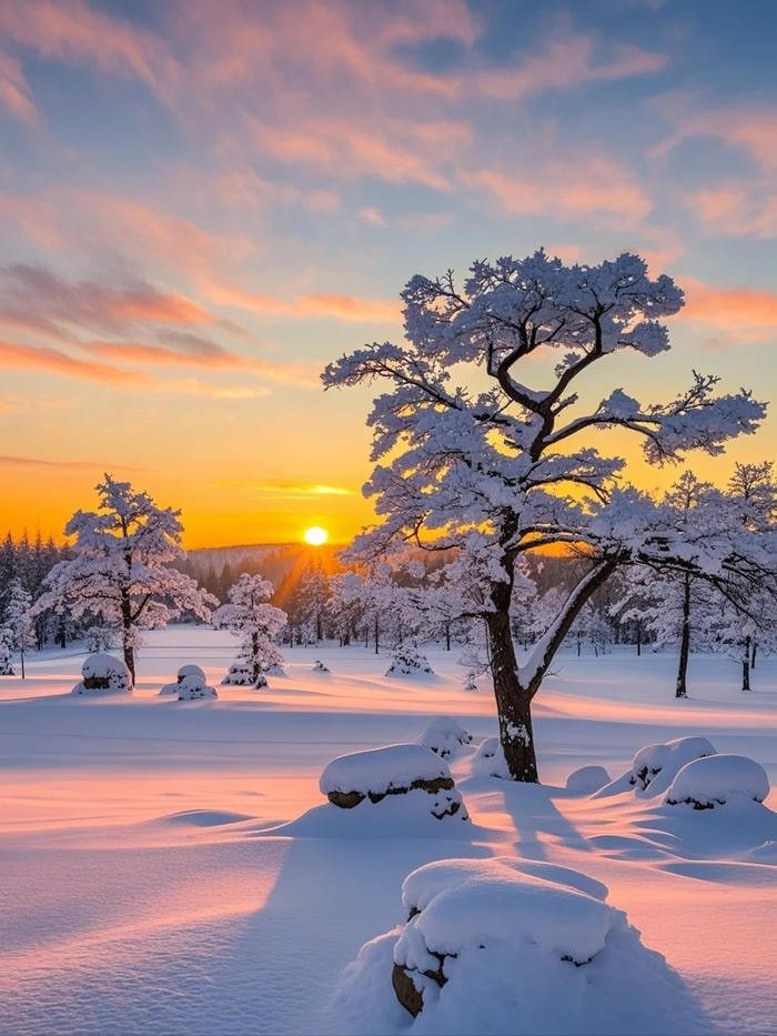 cute winter bầu trời đẹp