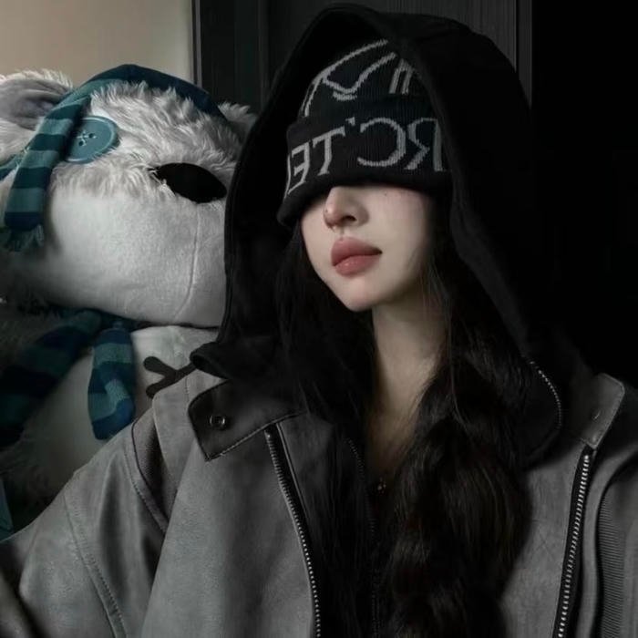 Human face artwork infused with cool aesthetic spirit