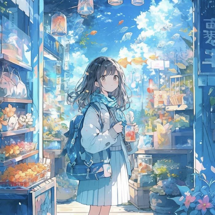 Japanese aesthetic avatar calm neutral palette