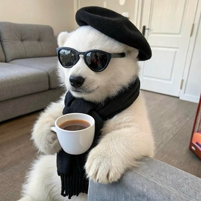 Minimalist dog pfp showcasing cool visual balance