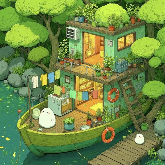 Nature aesthetic pfp in green tones