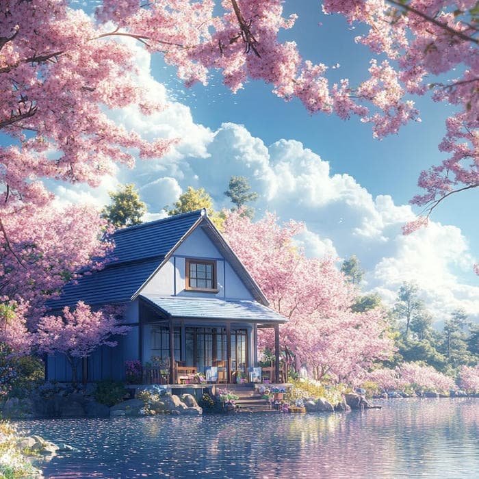 Serene valley nature aesthetic pfp image