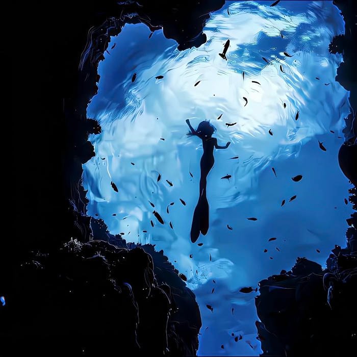 Simple blue aesthetic profile picture with cool style