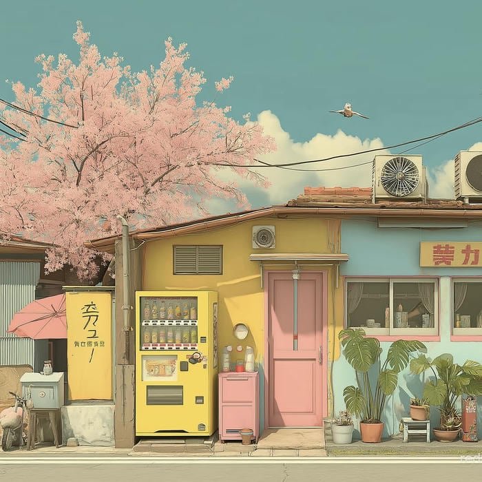 Soft focus pfp japanese minimalist vibe