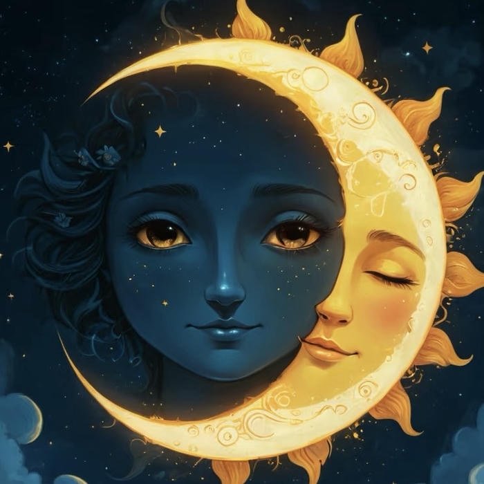 aesthetic moon pfp cosmic art style